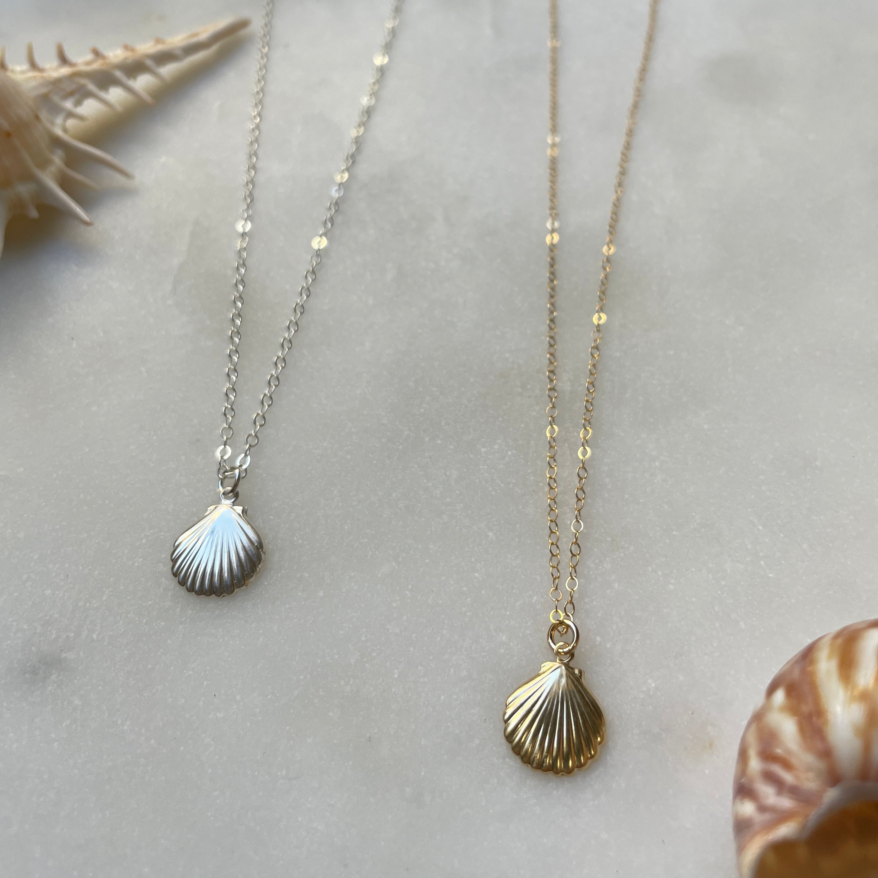 Dainty Sea Shell necklace – Joy Luna Jewelry