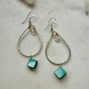 Turquoise Teardrop Dangle Earrings
